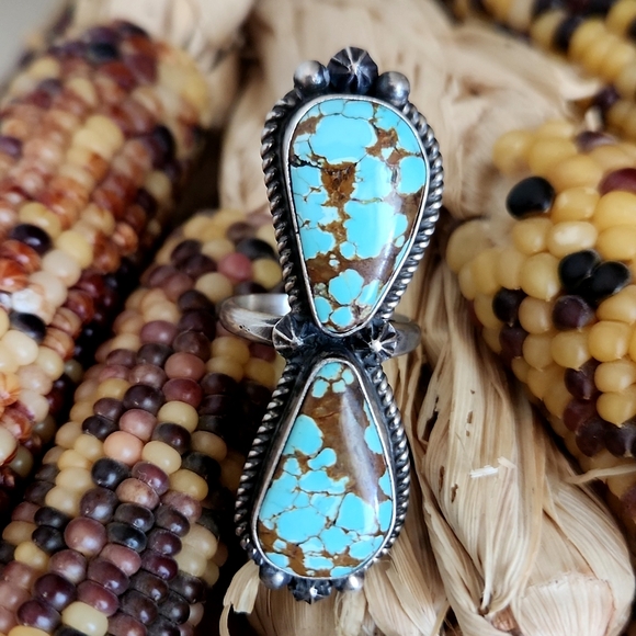 Incredible Native American Navajo Finger Climber Turquoise Ring 🩵💍🤎🎁 - Picture 1 of 12